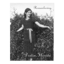 Destin, Florida.  Vintage portrait.  Venus pose. Postcard