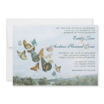 Destination Butterfly and Palm Tree Wedding Invite