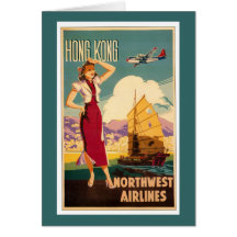 Destination: Hong Kong Vertical Greeting Card