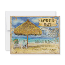 Destination Paradise, Tropical Beach Save the Date
