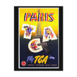 Destination Paris Vertical Postcard