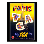 Destination Paris Vertical Postcard