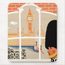 Destination : Tapis de souris d'affiche de voyage 
