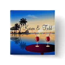 Destination wedding = customize with your own name buttons