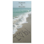 Destination Wedding Program, Beach Theme rack cards