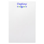 Destiny (Blue Butterfly) Stationery Paper