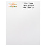 Destiny (Orange Butterfly) Personalized Letterhead