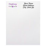Destiny (Purple Butterfly) Personalized Letterhead