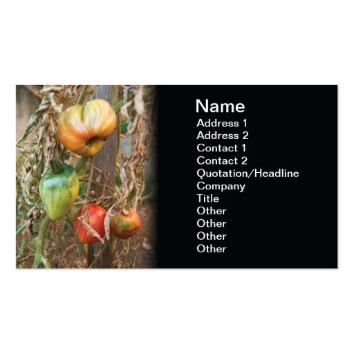Destroyed crops business cards