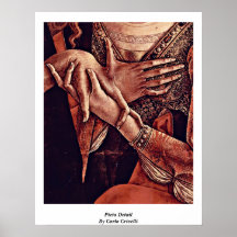 Détail de Pieta par Carlo Crivelli Poster