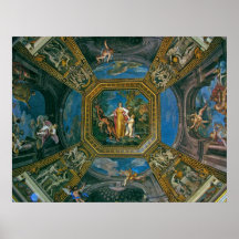 Détail de plafond de chapelle de Sistine Affiches