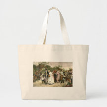 Detail from A Village Wedding by Luke Fildes Tote Bag