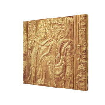 Detail from the little shrine of Tutankhamun Stretched Canvas Print