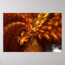 Detail graphic flame illustration Poster
