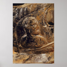 Detail of a gladiator's mask posters