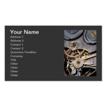 Detail of a pocket watch business card templates