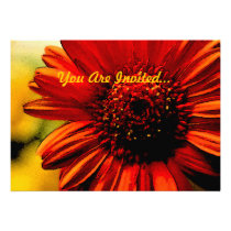 Detail of a Red Flower All-Purpose Invitation invitations