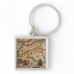 Detail of Copy of a Catalan Map of Europe Key Chain