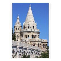 detail of the Fisherman's Bastion in Budapest Invitations