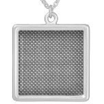Detailed Carbon Fibre Textured Pendant