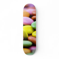Detailed Photo Of Colourful Chocolate Bonbons Skateboards