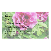 Detailed Photo Of Rose Flower Business Card Template