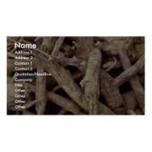 Detailed shot of northern Wisconsin ginseng root Business Cards