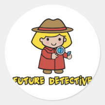 Detective Round Stickers