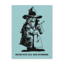 Detective Sly Ol Gumshoe Murder Mystery Sleuth Postcard