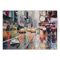 "Detour" Pelican in New York Watercolor Card