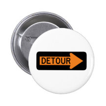 Detour Right Street Sign Pins