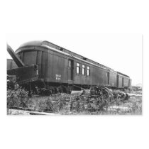 Detroit and Mackinac Railway Mail Car Rectangle Stickers