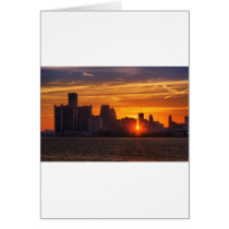 Detroit Cityscape 0527 Greeting Card