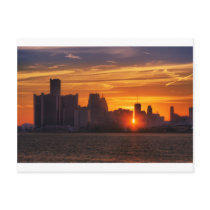 Detroit Cityscape 0527 Postcard