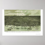 Detroit, MI Panoramic Map - 1889 Posters