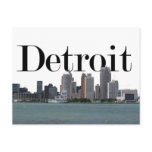 Detroit MI Skyline with Detroit in the Sky Postcards