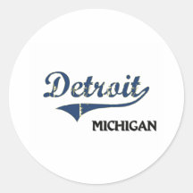 Detroit Michigan City Classic Sticker