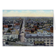 Detroit Michigan Gratroit Avenue 1920 Greeting Card