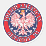 Detroit Michigan Polish Sticker