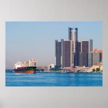 Detroit Renaissance Centre Poster