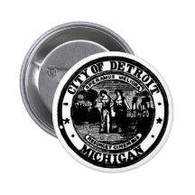 Detroit Seal Buttons