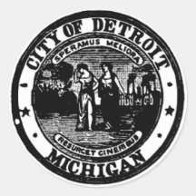 Detroit Seal Round Sticker