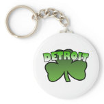 Detroit Shamrock Keychain