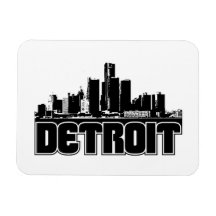 Detroit Skyline Flexible Magnets
