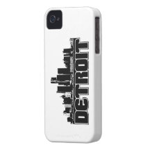 Detroit Skyline iPhone 4 Case-Mate Cases