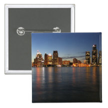 Detroit Skyline Pins