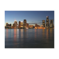 Detroit Skyline Post Card