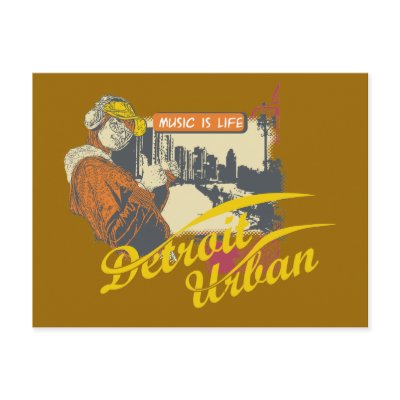 Detroit Urban T-shirts and Gifts Postcard by HotGraphicTshirts