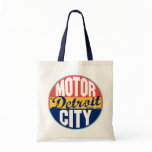 Detroit Vintage Label Tote Bags