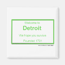Detroit welcome refrigerator magnets